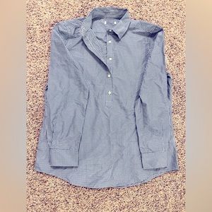 Ann Mashburn gingham-patterned taffeta Tomboy Popover Sz L